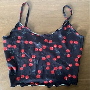 SHEIN cherry crop top